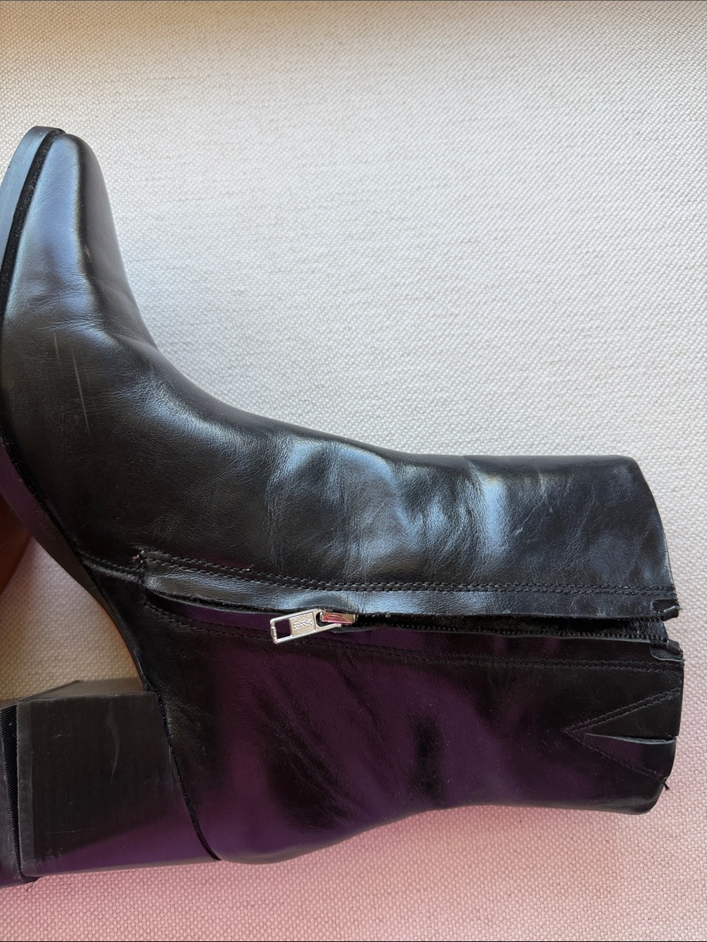 Madewell Classic Black Leather Women's Ankle Boots - Picture 6 of 10